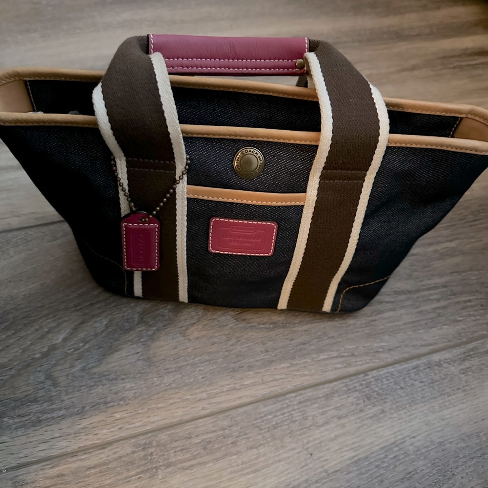 Coach denim mini tote bag. Excellent condition
